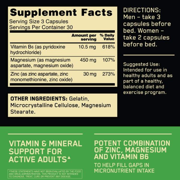 ZMA (CAPS) OPTIMUM NUTRITION